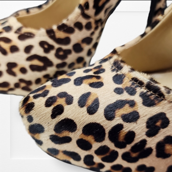 Kelsi Dagger Vintage Brette Cheetah Print Calf Hair Leather Heels - Picture 5 of 9
